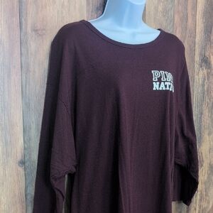 Pink Victoria's Secret Half Sleeve Purple Tee L                             V133